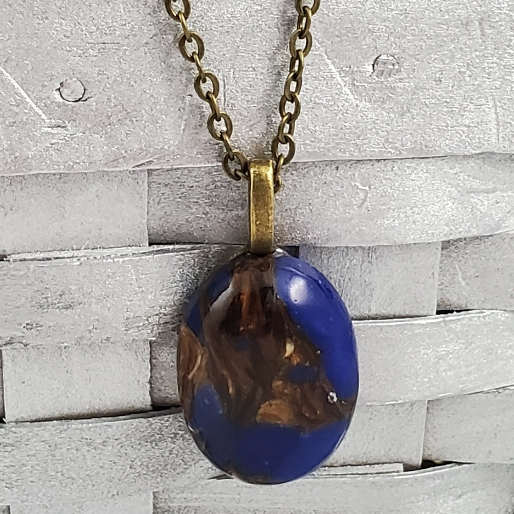 Navy Semi-Precious Sea Sediment Jasper necklace